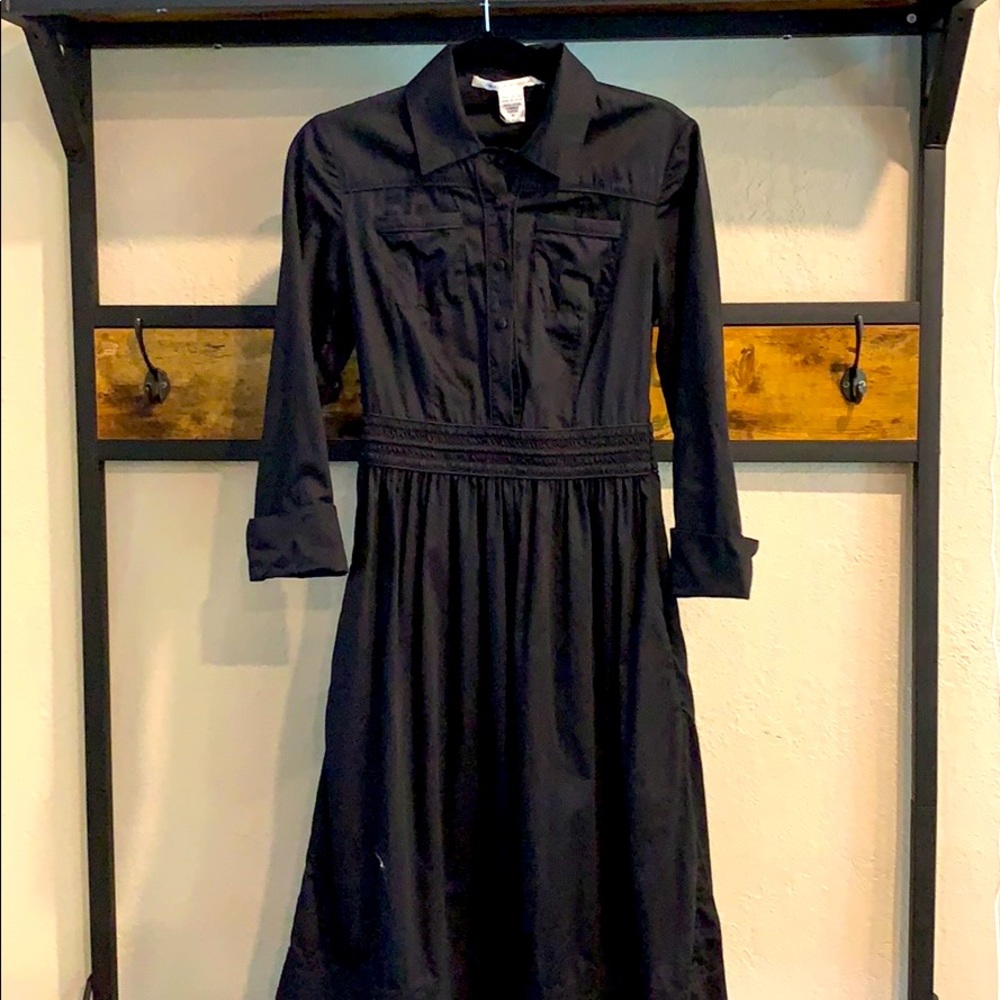 Black Diane von Furtstenberg dress